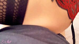 amazon milf in crotchless panties pumps cock then rides hard to juicy cumshot