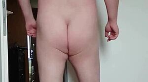 Chubby German wife wakes barefoot for morning ass play