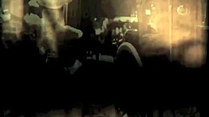 Dark lantern unleashes bold vintage hairy pussy riding with natural tits bounce