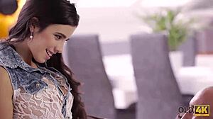 yo old man fills teen's mouth with cum after hot anal in heels