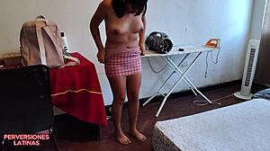 daddy, your virgin latina stepdaughter's reading but i fuck her tight pussy rough with my huge cock first time