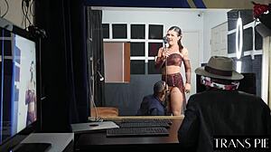 daisy taylor's pretty shemale charm has me hooked on her horny fuck fest