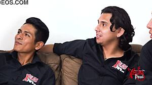 Three Horny Young Studs Ravish Submissive Redhead Nympho Casting!