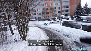 ever seen a blue eyed babe suck fat cock in public snow?