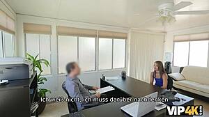 POOR COLLEGE CUTIE NEEDS CASH FOR TRIP SO FUCKS STRANGER HARD IN CASTING SEX INTERVIEW!