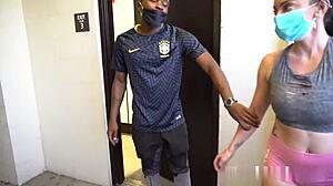 Wanna see this masked slut deepthroat big black cock through her mask?