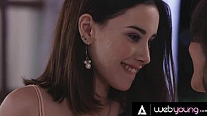 omg petite brunette aria lee kisses bestie passionately first time lesbian licking 😍💋👅