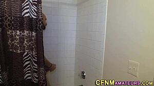 busty cfnm babe tugs my monster cock so good