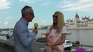 Holy shit sexy British teen amateur begs for old man's cumshot after fingering!