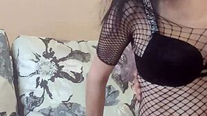 Homemade Milf Wife Strips Fishnet Bodysuit for Intense Amateur Ass Pounding Session