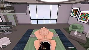 whoa blonde roblox slut deepthroats then rides thick white cock 🍆💦 damn!!