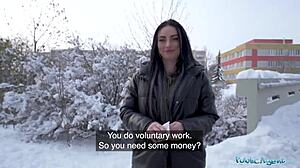 ever seen a blue eyed babe suck fat cock in public snow?