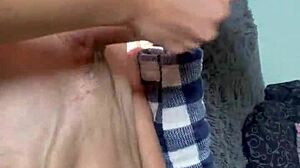 Watch me suck my ripped mexican friend's monster cock and get milked on my hand while boyfriend's gone