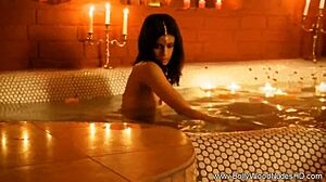 Petite Brunette Strips Teasing In Erotic Dance Ritual