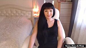 wow tamarra roman aka jessy teases sexy from chair to bed strip!