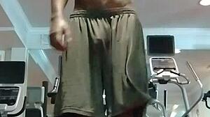 athletic babe pole dances into daddy's dorm fuck!