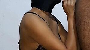 splendid black latina sucks cock hard milking every drop with mouth