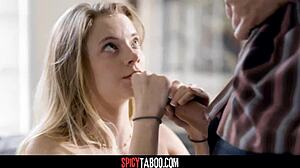 hey stepdad, feel better by pounding my tight young pussy?