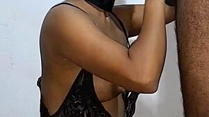 splendid black latina sucks cock hard milking every drop with mouth