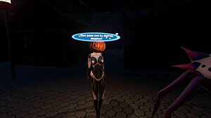 monster elf girl jumps cock with neko sis and slimer domme