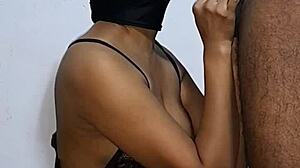 splendid black latina sucks cock hard milking every drop with mouth