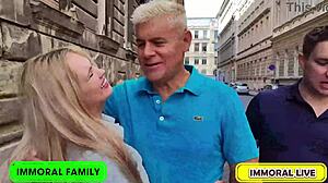 irina gets huge load after begging in homemade group with blowjob fingering and pussy lick