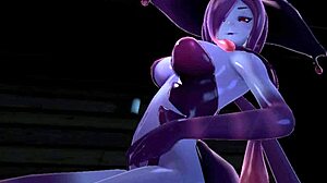 monster elf girl jumps cock with neko sis and slimer domme