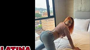 tiny latina slut with huge tits faces interracial casting interview before monster cock homemade pounding