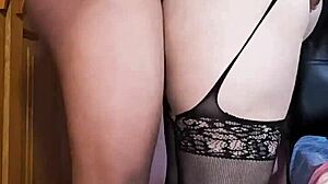 sexy latina milf in lingerie screams as stepbrother's big cock stretches her huge ass doggystyle rough pov