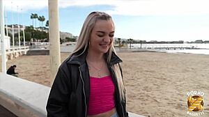 Two Stunning Blondes Nathalie and Luth Play with One Cock