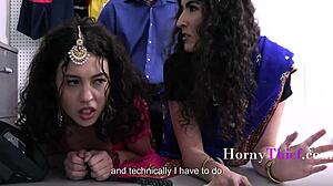Two Horny Saree Friends Caught Shoplifting Face Kinky Jewelry Punishment