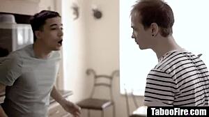 vile step-sons roughly double penetrate depressed mature stepmom in taboo 3some