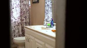 stepbro interrupts showering latina milf stepsis bends her over pov big cock doggystyle hardcore