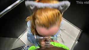 COLOQUEI A VIZINHA PRA MAMAR E PEGUEI DE QUATRO NO ELEVADOR