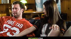 horny stepdaughter jessica takes control over stepdaddy's cock 😈 deepthroat face fuck incoming