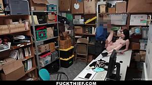 Store Associate Catches Shoplifting Teen for Garage Doggystyle Punishment