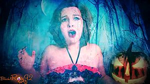 Halloween milf ghostly ghoulfriend teases with dirty joi