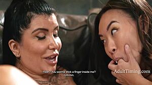 Romi Rain and Petite Kimmy Kimm in Kinky Lesbian Pussy Lick Fingering Tit Smash