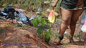 Mad BBW Digs Trash Then Gets Missionary Fucked by Lonely Cock!