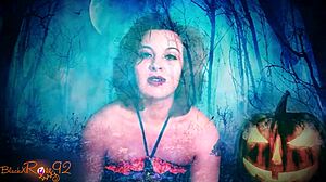 Halloween milf ghostly ghoulfriend teases with dirty joi