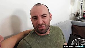 he fingers tattooed girlfriend till she squirts all over for friend