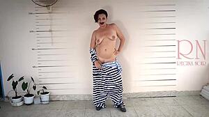hey prisoner lady wanna strip for the camera in this prison cosplay or get punished more?