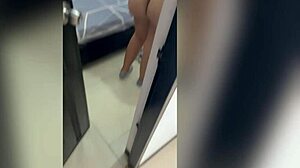 Chubby Colombian Cuñada Teases with Open Door Then Takes Dick Like Slut