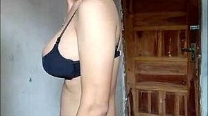 Big tit asian shemale strokes cock to massive cumshot