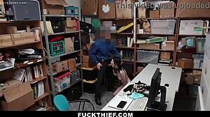 Store Associate Catches Shoplifting Teen for Garage Doggystyle Punishment