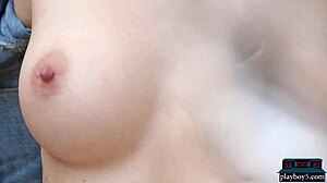 PLAYBOY BOMBSHELL Jessi Fierce Strips Perfect Tits Outside!