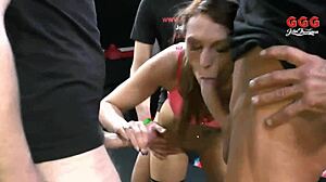 imagine her tongue tracing every drop from that sticky facial glaze