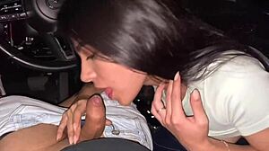 swallowing stranger's monster cock in car public oral facial for teen