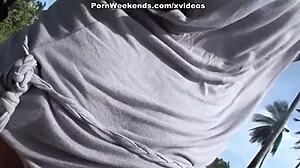 guy rips clothes hard fucks babe on rocky beach holiday