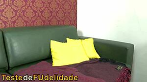Brazilian Redhead Babe Spreads Ass for Group Cock Orgy